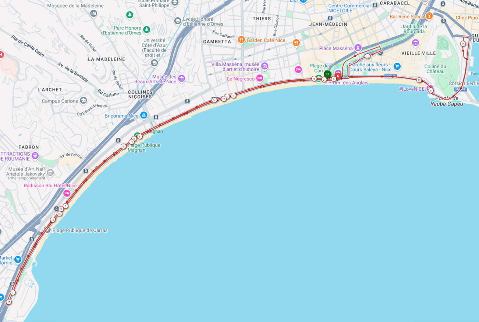 SMIN 2025 plan des parcours 21.1 KM